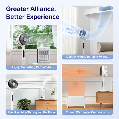 20dB Quiet Oscillating Pedestal Fan with Remote, Adjustable Height Air Circulator for Bedroom & Home Office