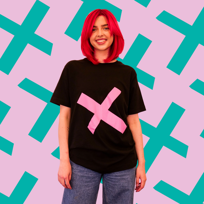 Oversized Cross T-Shirt Pink