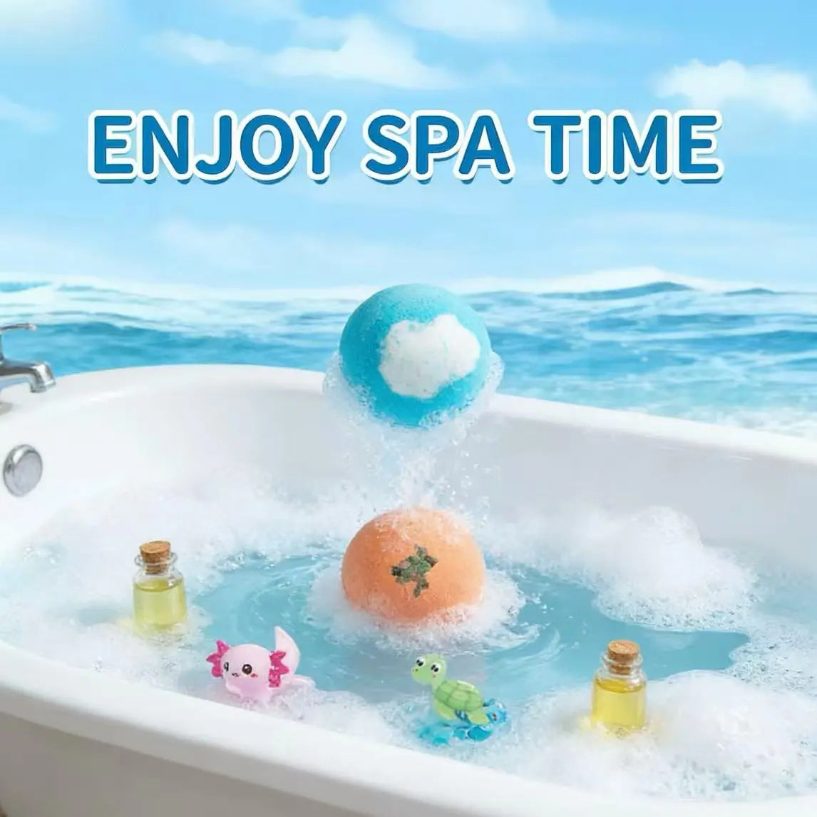 Bombes de bain pour enfants avec surprises printanières, ensemble cadeau de 12 bombes de bain pour enfants, garnitures de panier de Pâques pour garçons et filles, bain moussant avec jouets à l'intérieur pour réparer la peau