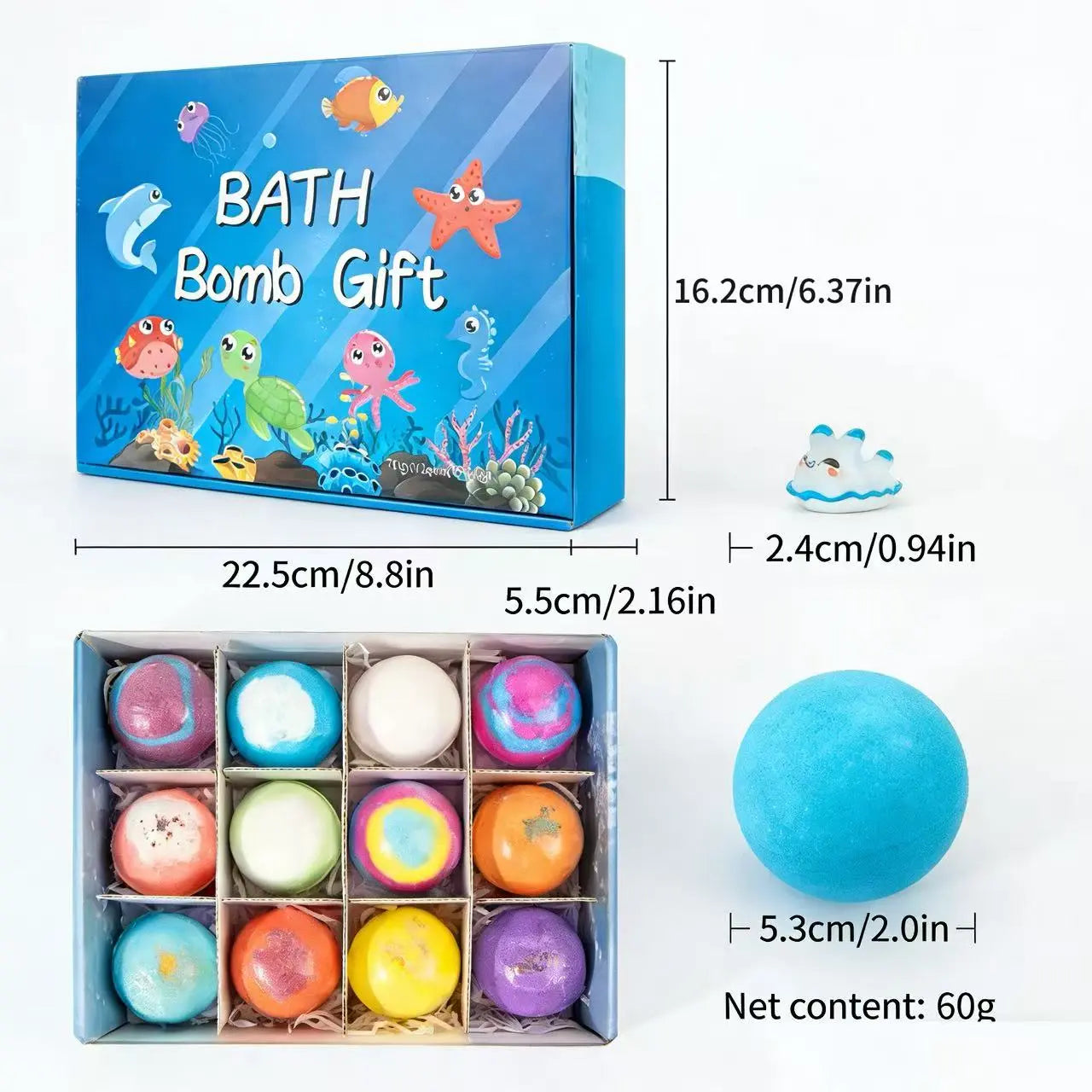 Bombes de bain pour enfants avec surprises printanières, ensemble cadeau de 12 bombes de bain pour enfants, garnitures de panier de Pâques pour garçons et filles, bain moussant avec jouets à l'intérieur pour réparer la peau