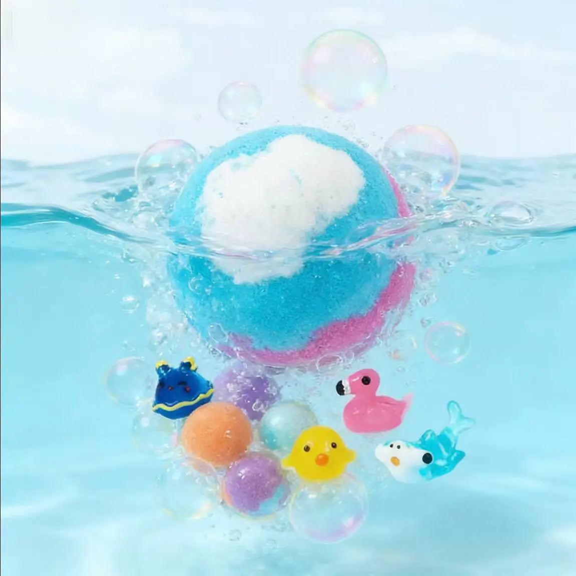 Bombes de bain pour enfants avec surprises printanières, ensemble cadeau de 12 bombes de bain pour enfants, garnitures de panier de Pâques pour garçons et filles, bain moussant avec jouets à l'intérieur pour réparer la peau
