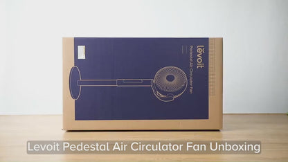 20dB Quiet Oscillating Pedestal Fan with Remote, Adjustable Height Air Circulator for Bedroom & Home Office